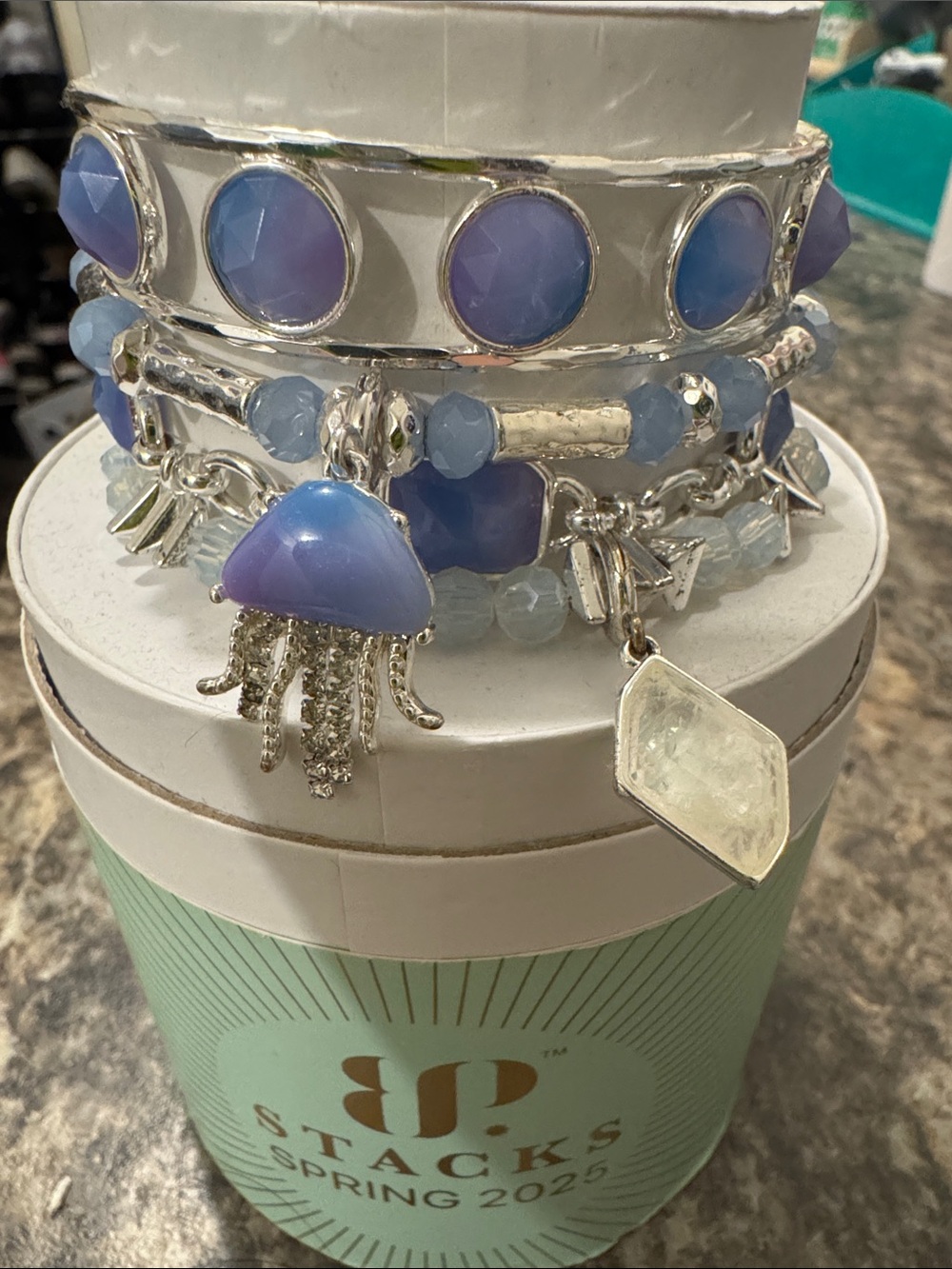 Bomb Party 2025 summer stack. Find Clarity by the Sea (jelly fish charm)